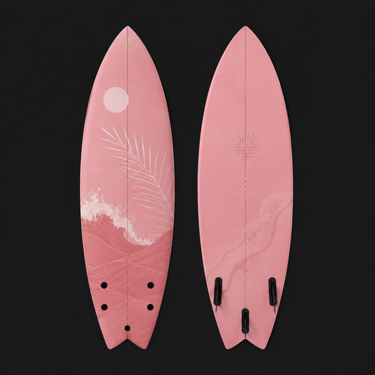 Sunset Bloom Twin Fin Surfboard Performance Fish Surfboard