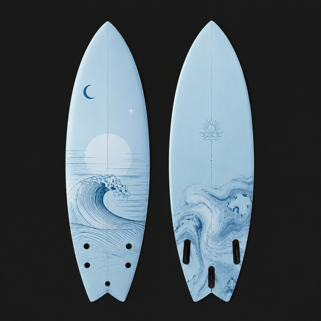 Ocean Horizon Twin Fin Surfboard Performance Fish Surfboard